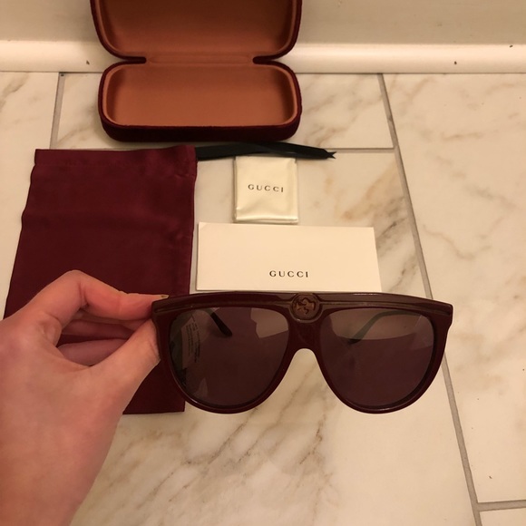 NEW GUCCI FLAT TOP SUNGLASSES - Picture 2 of 14
